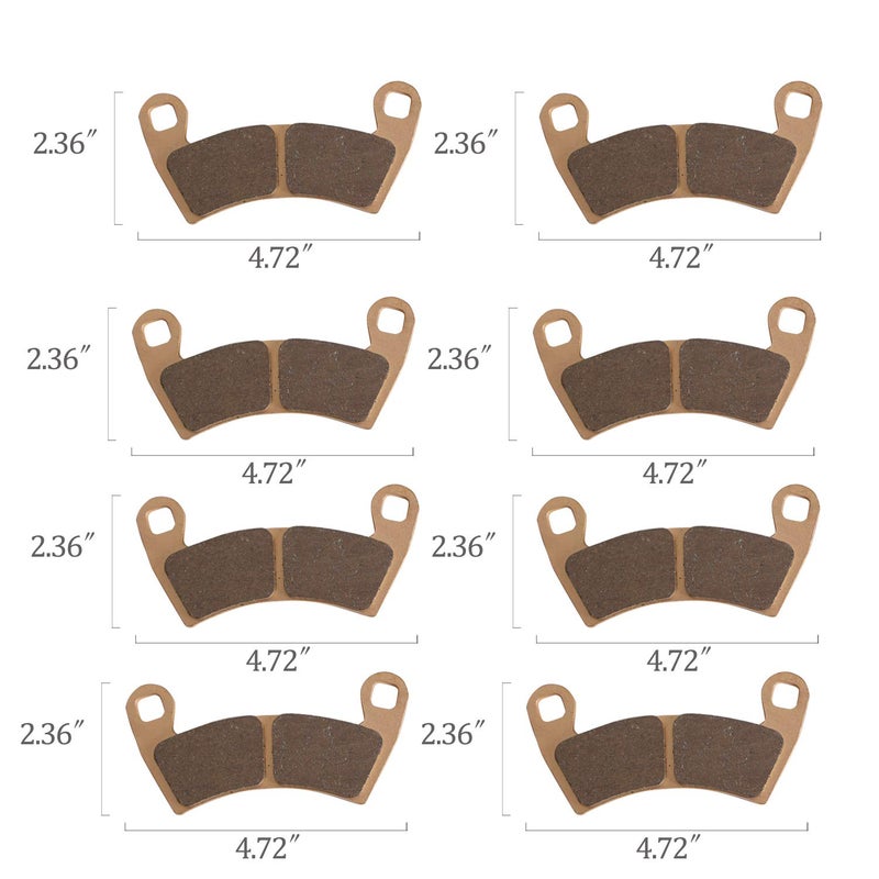 RANSOTO Brake Pads Compatible with RZR XP 1000, RZR 1000 XP 4 2014-2023, RZR RS1 2018 2019 2020 2021 2022 Sintered Metal Front and Rear Brake Pad Set of 4 - Image 3